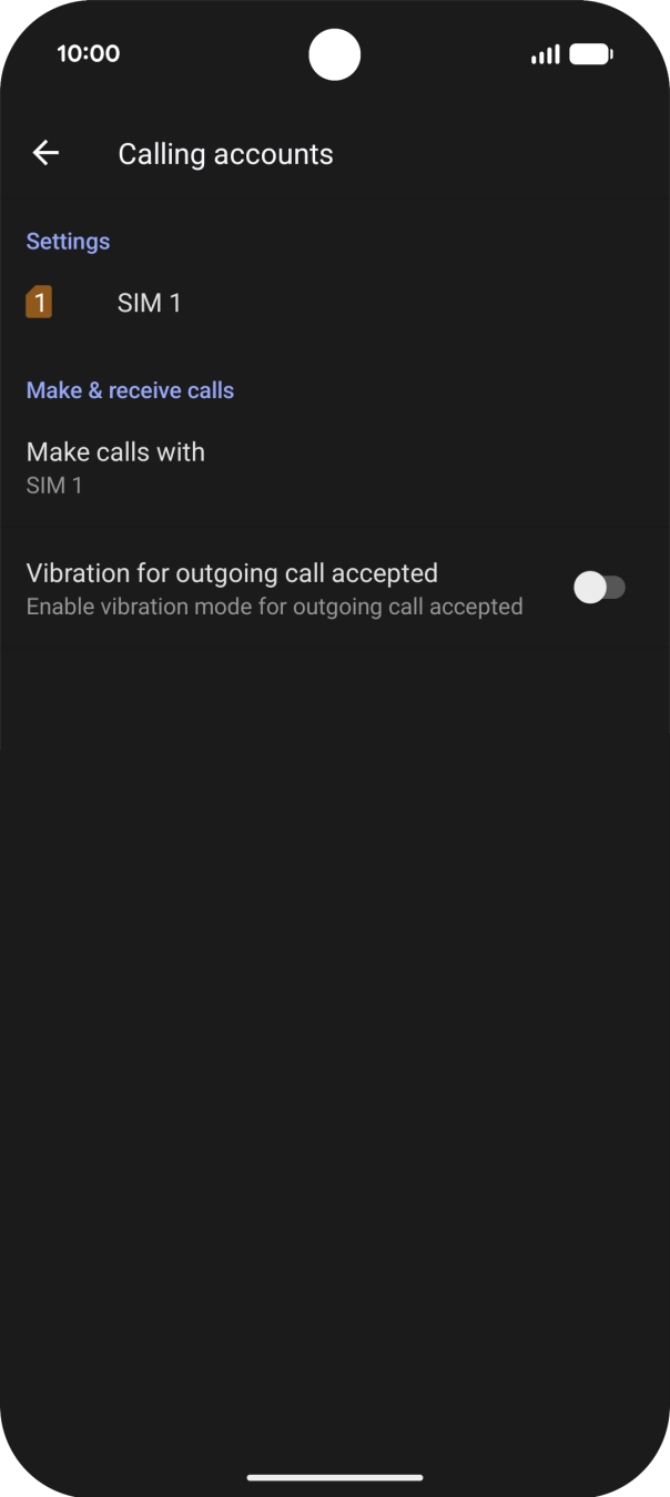 Press the name of the SIM.