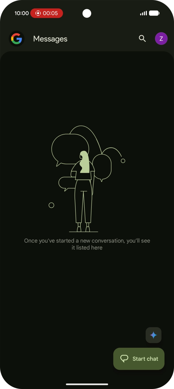 Press the screen recording icon.