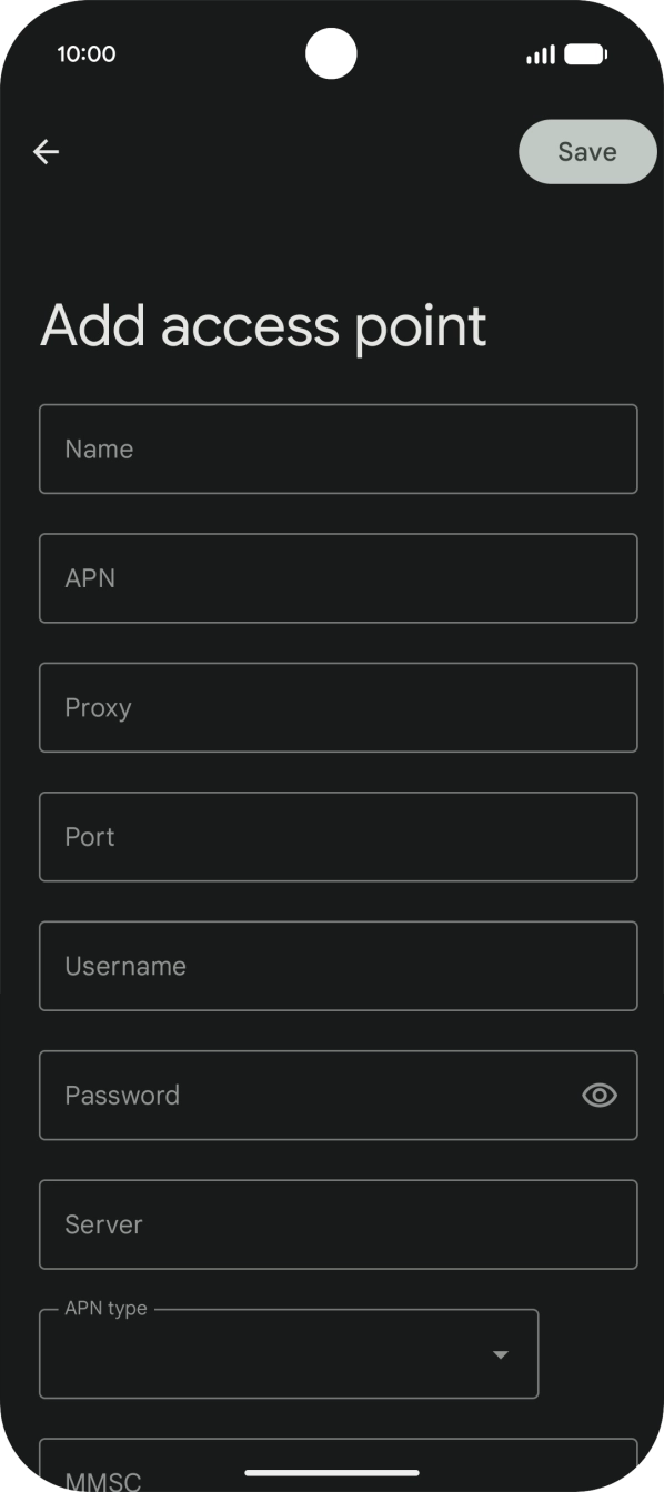 Press Name and key in O2 UK Internet.