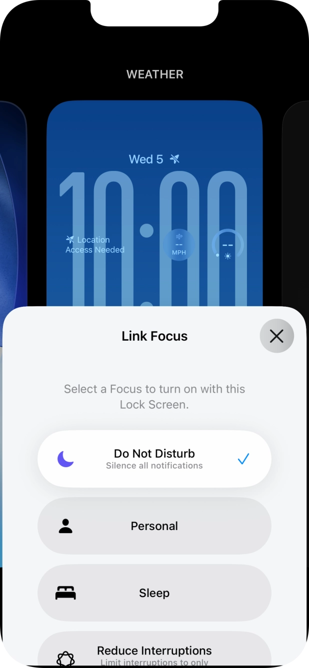 Press the close icon.