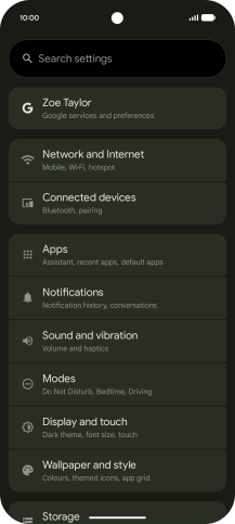 Press Sound and vibration.