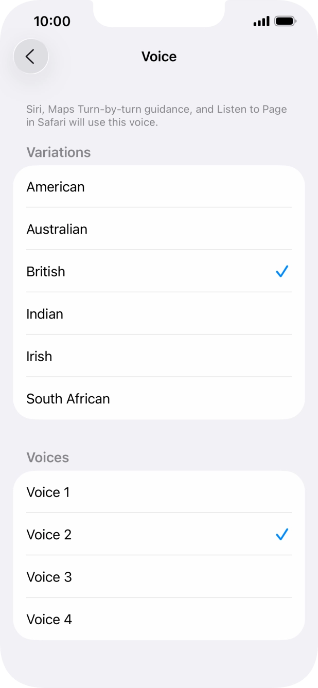 Press the required accent.