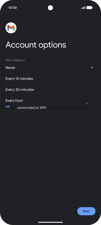 Press the required setting. Press the required setting.