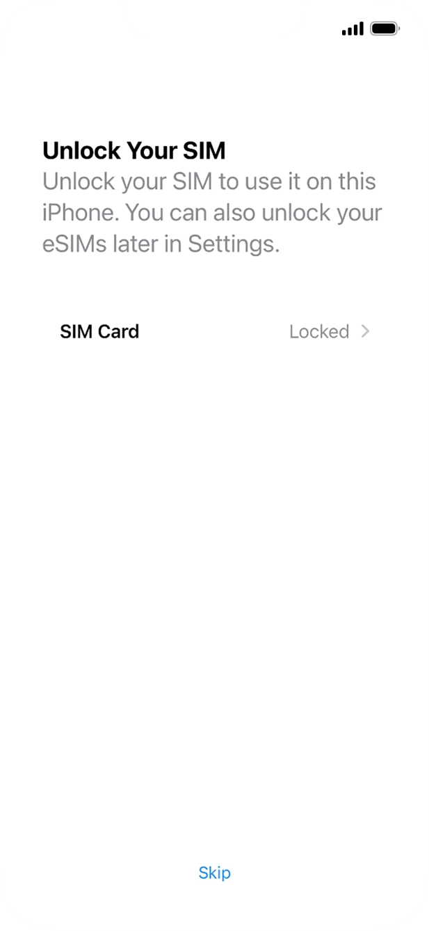Press SIM Card. Press SIM Card.