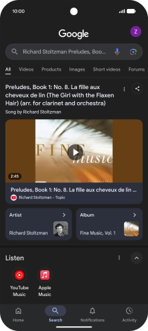 Follow the instructions on the screen to use the search results.