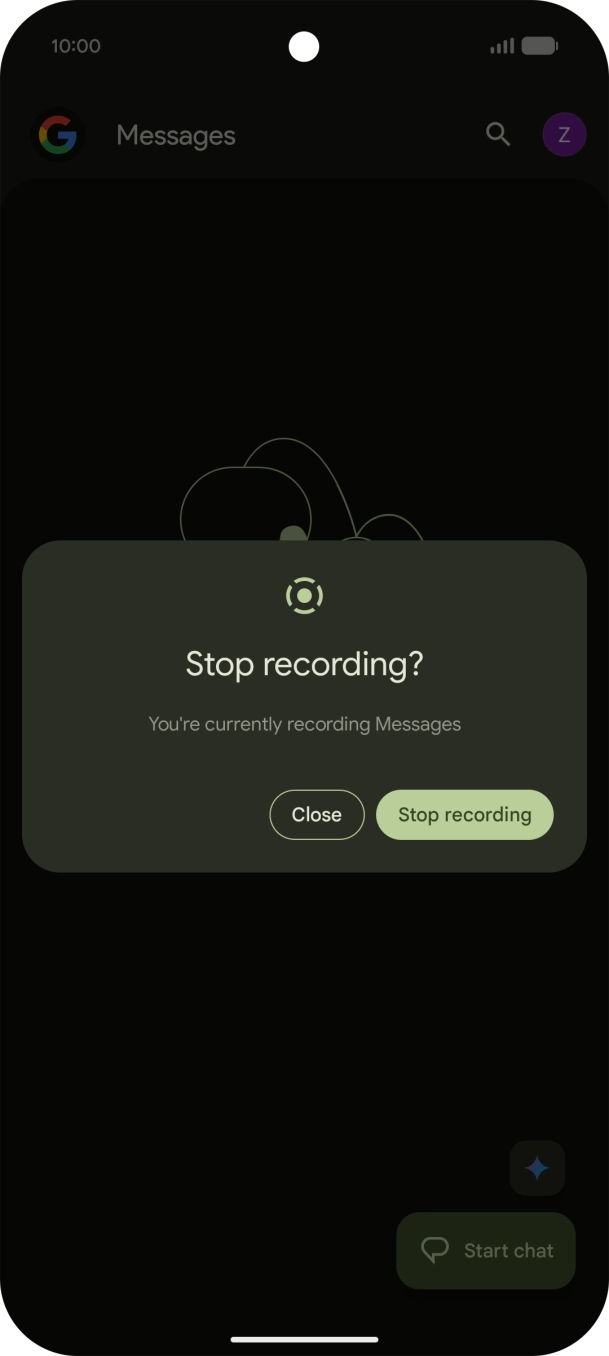 Press Stop recording to stop recording.