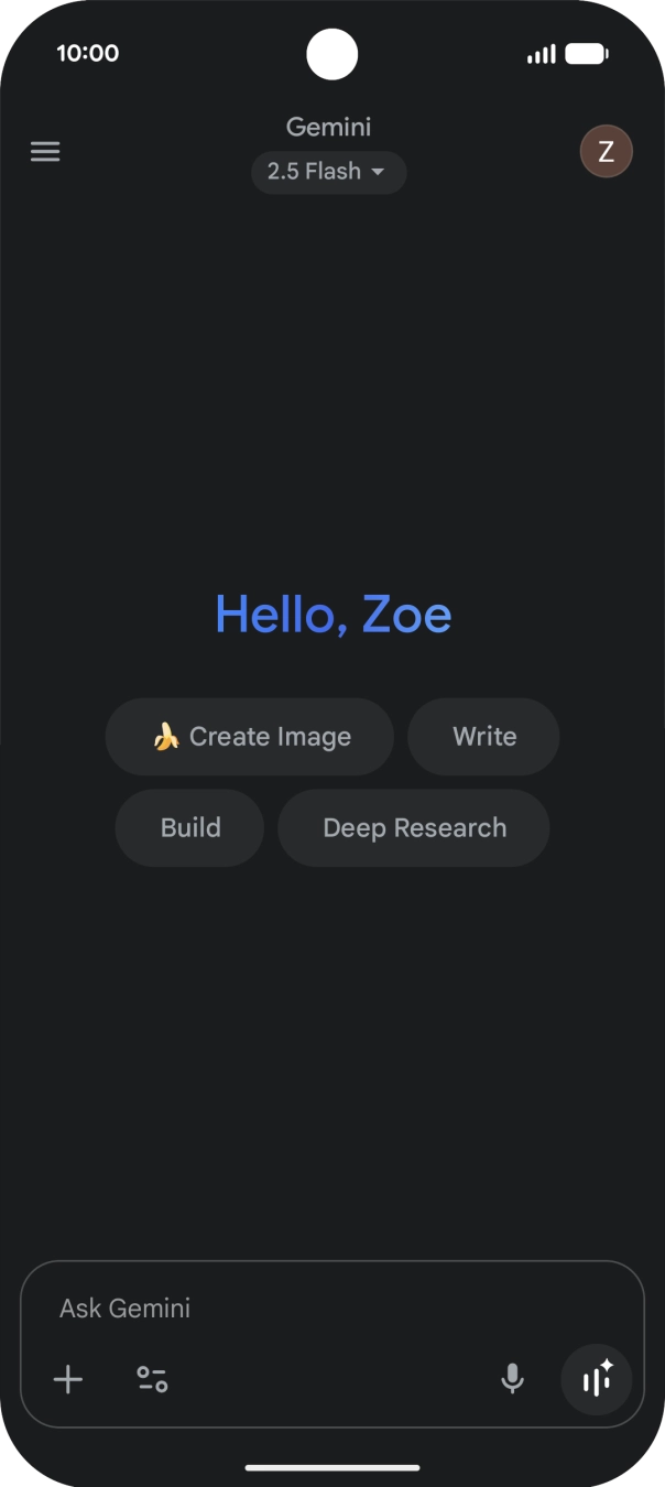 Press the profile icon.