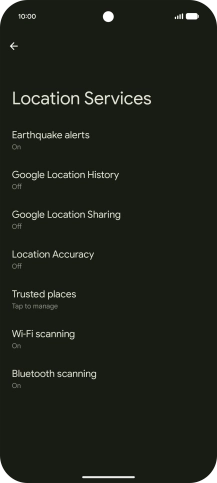 Press Location Accuracy. Press Location Accuracy.