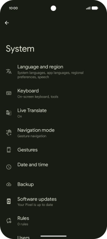 Press Software updates. If a new software version is available, it's displayed. Follow the instructions on the screen to update the phone software.