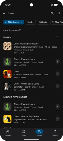 Press the required app.