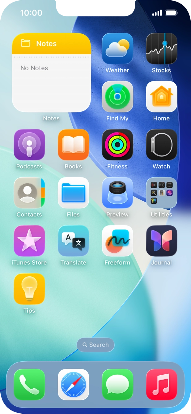 If you're using a Widget Stack: slide up or down on the stack to select the required widget.