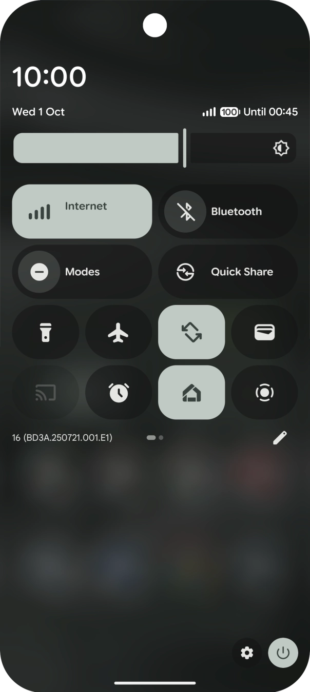 Press the settings icon.