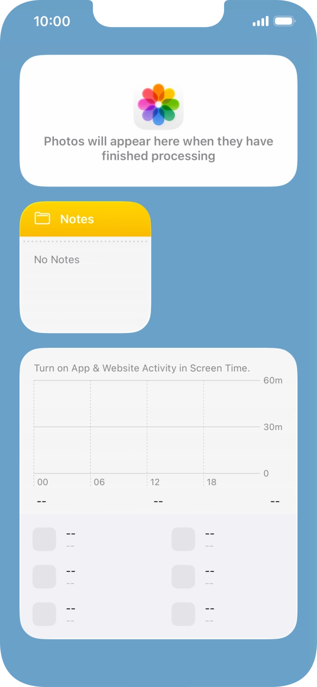 Press and hold the required Widget Stack.
