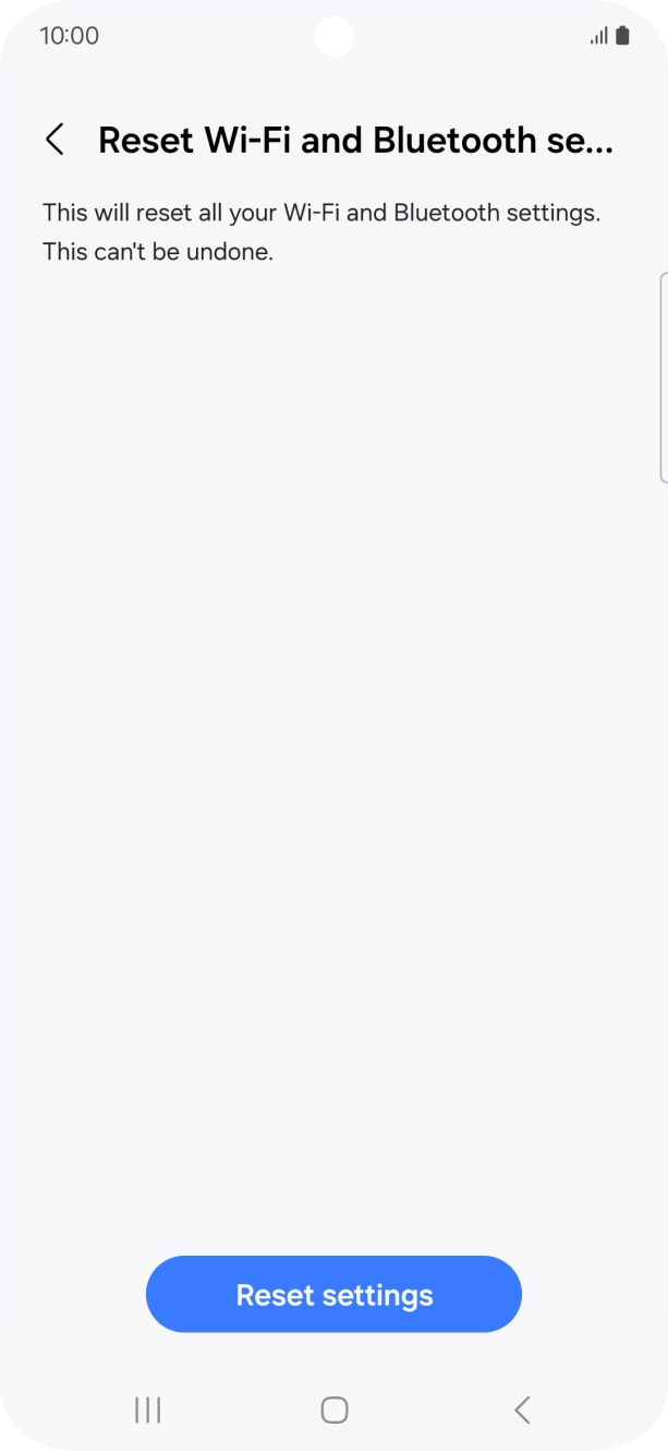 Press Reset settings.