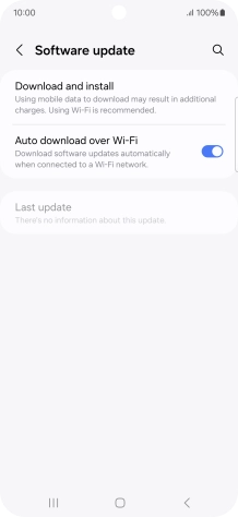 Press Download and install. If a new software version is available, it's displayed. Follow the instructions on the screen to update the phone software.