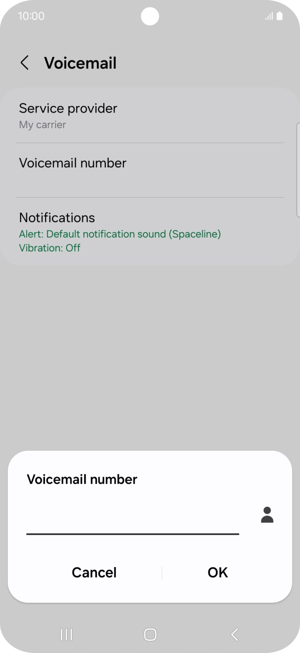 Key in +61101 and press OK.