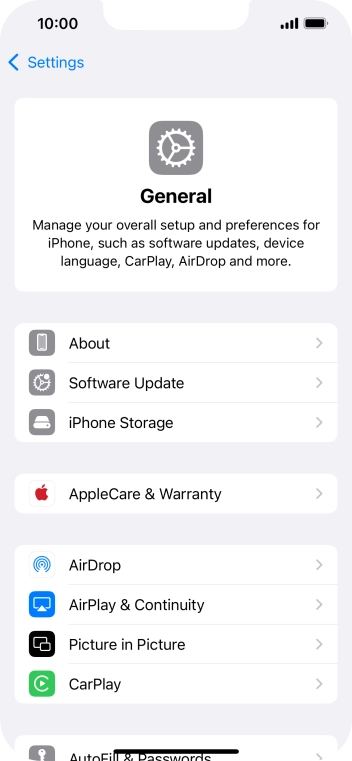 Press Software Update. If a new software version is available, it's displayed. Follow the instructions on the screen to update the phone software.