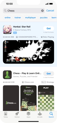 Press the required app.