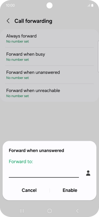 Key in +61101 and press Enable.