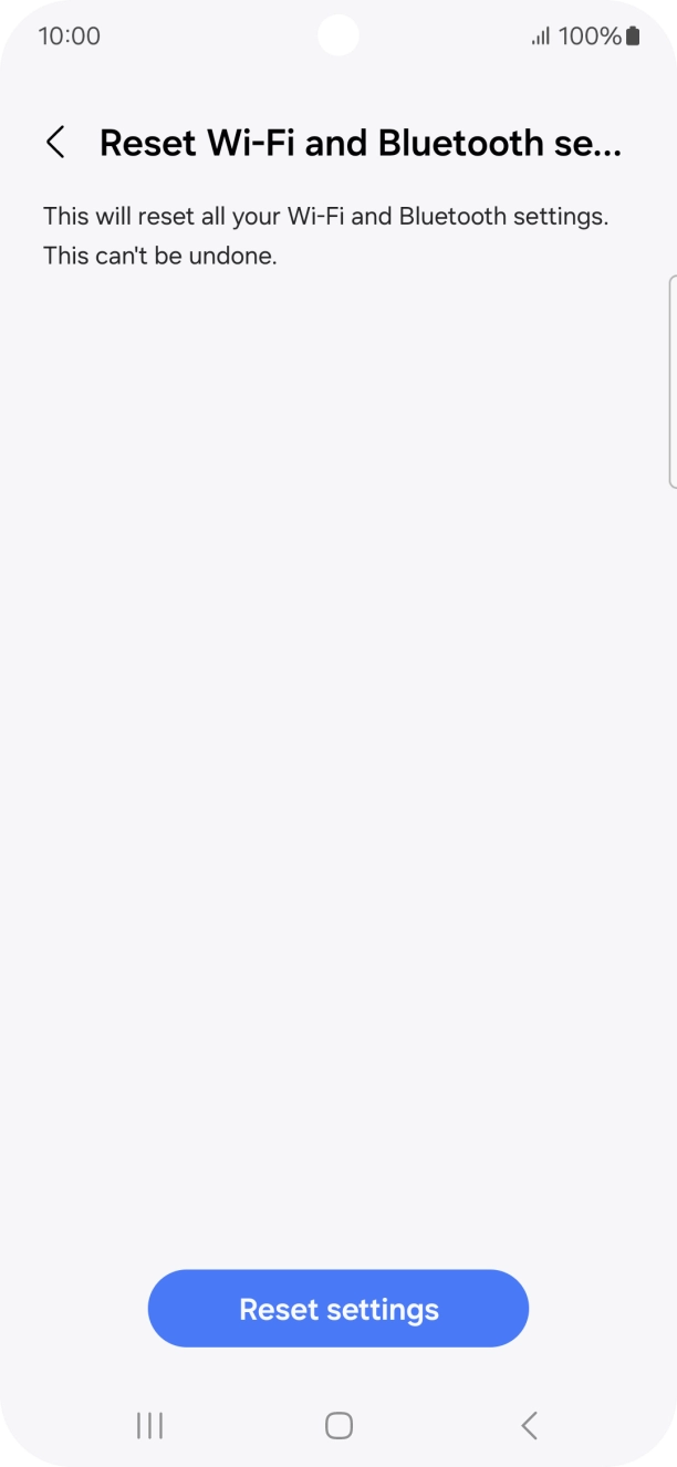 Press Reset settings.