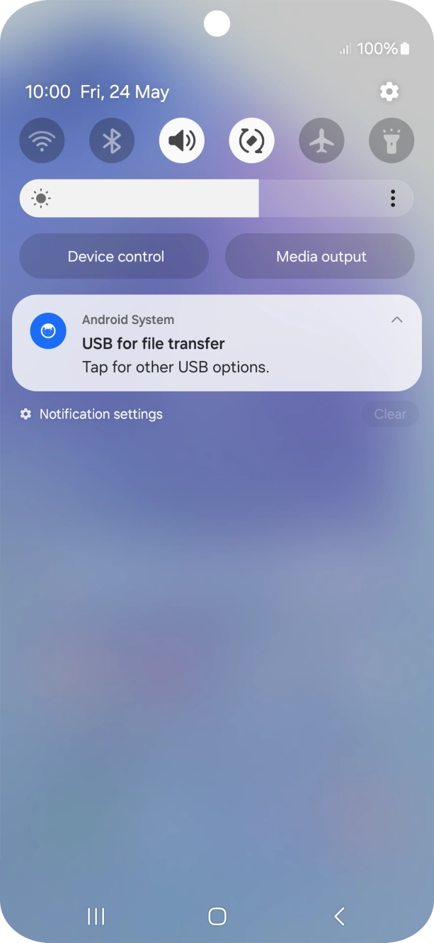 Press Tap for other USB options.. Press Tap for other USB options..