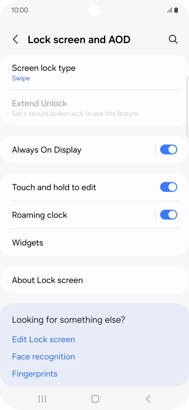 Press Screen lock type.