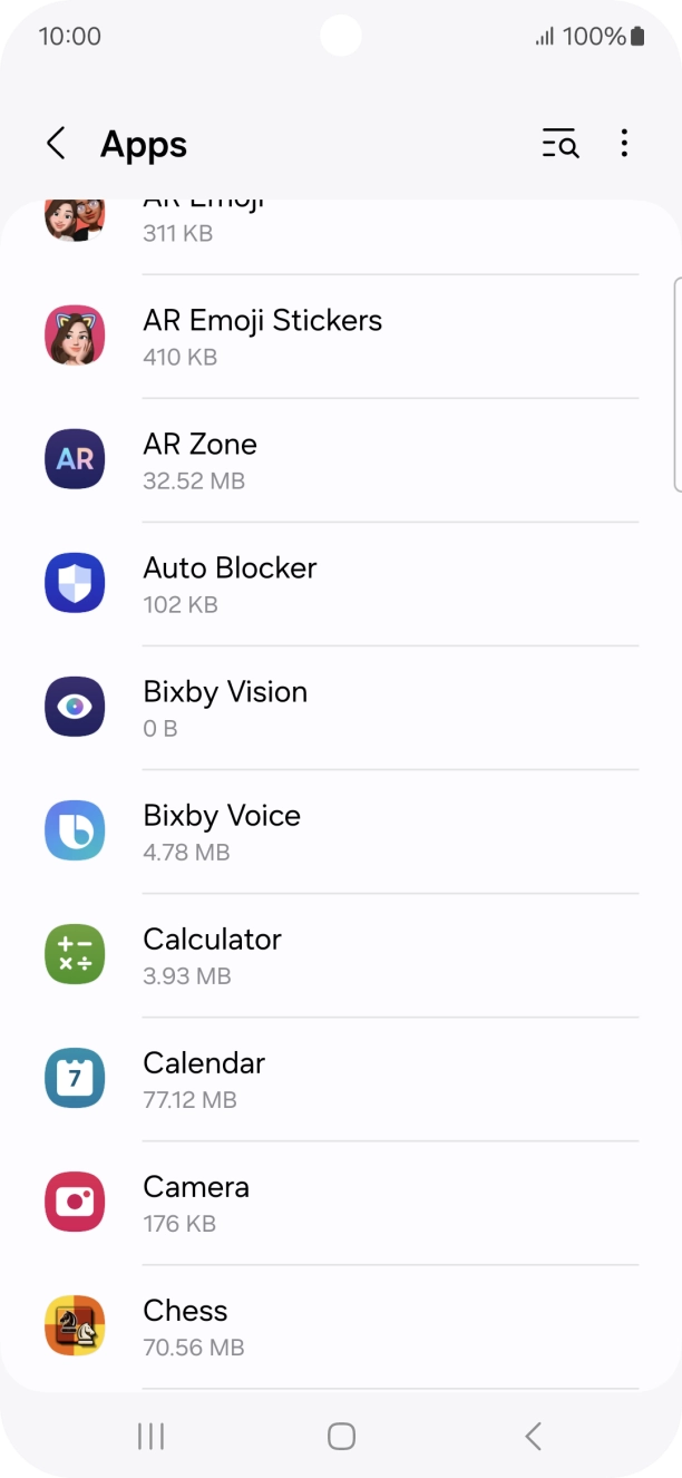 Press the required app.