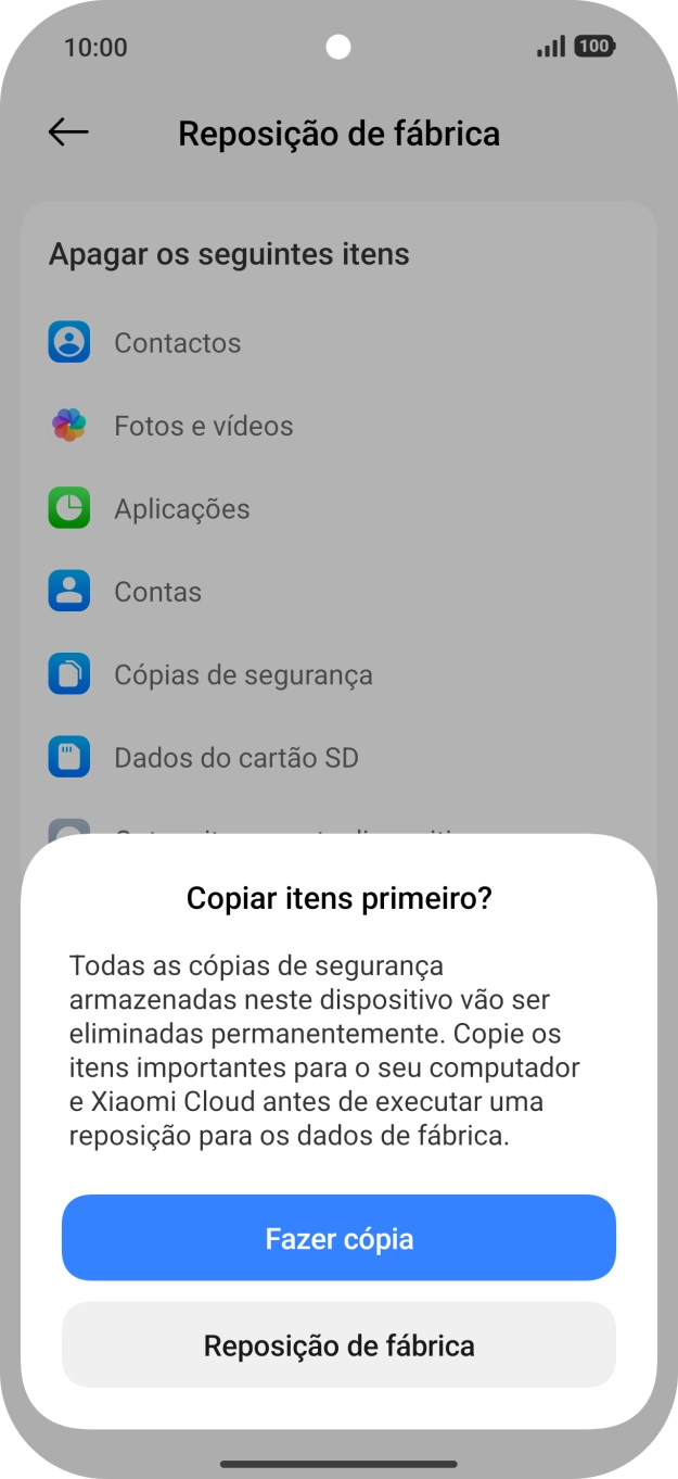 Prima Reposição de fábrica.