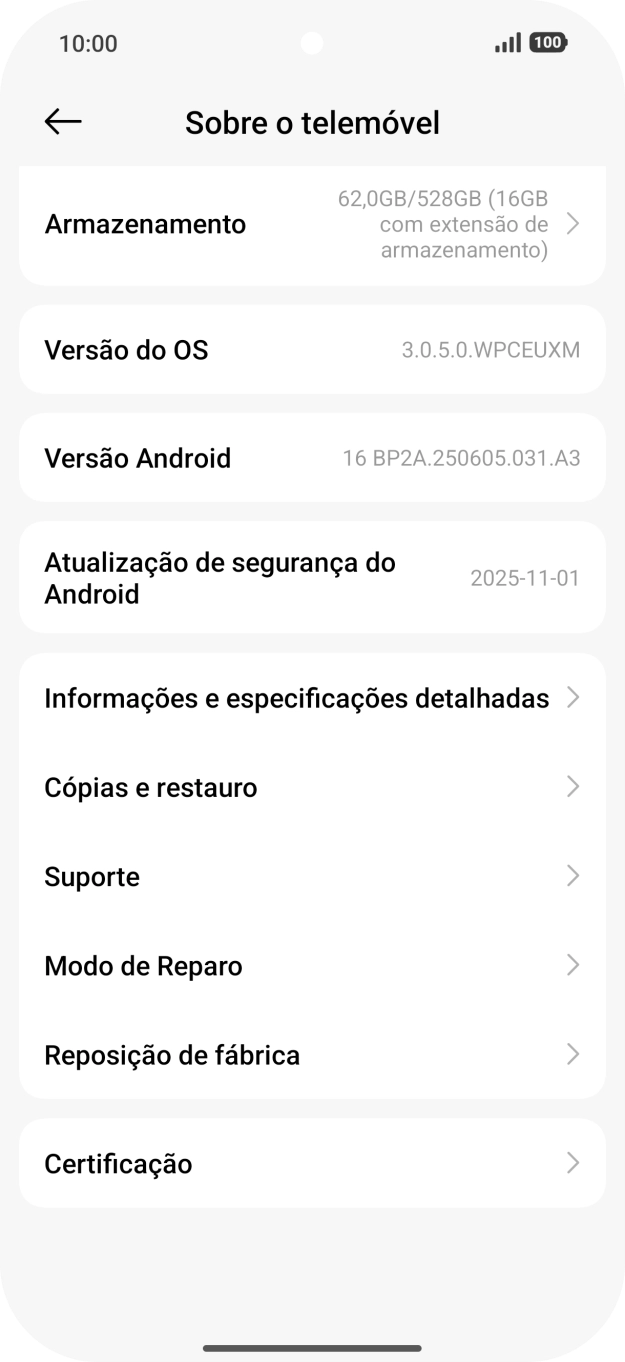 Prima Reposição de fábrica.