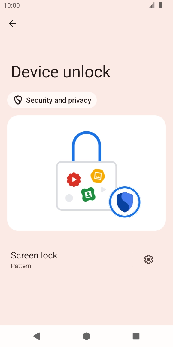 Press Screen lock and key in the selected phone lock code you created earlier.