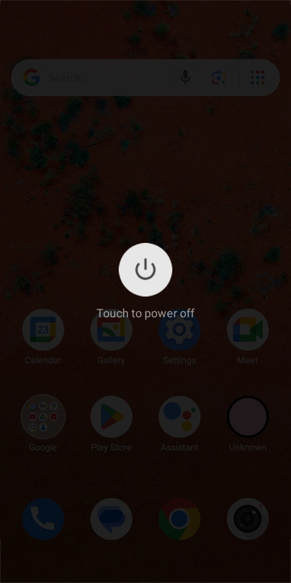 Press Touch to power off.