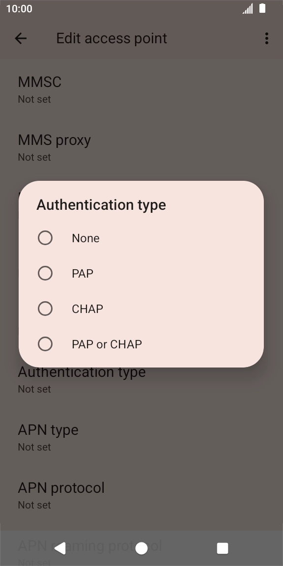 Press None. Press None.