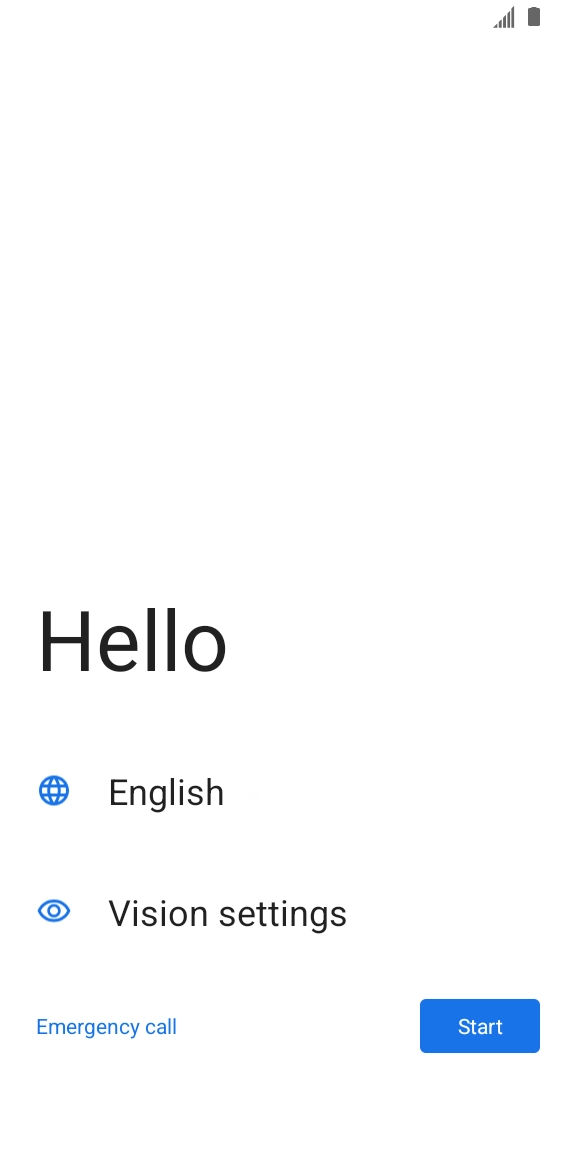 Press the field next to the language icon. Press the field next to the language icon.