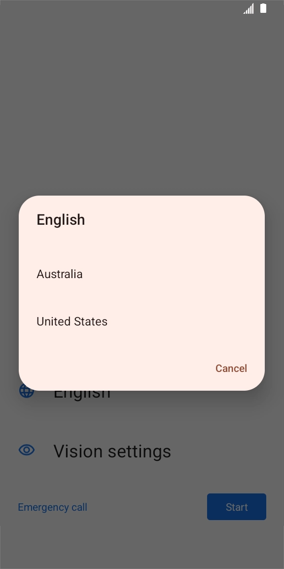 Press the required region. Press the required region.