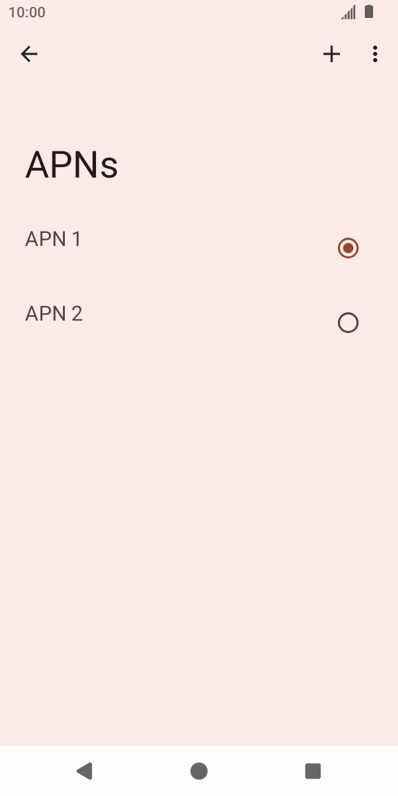 Press the field next to the data connection to activate it. Press the field next to the data connection to activate it.