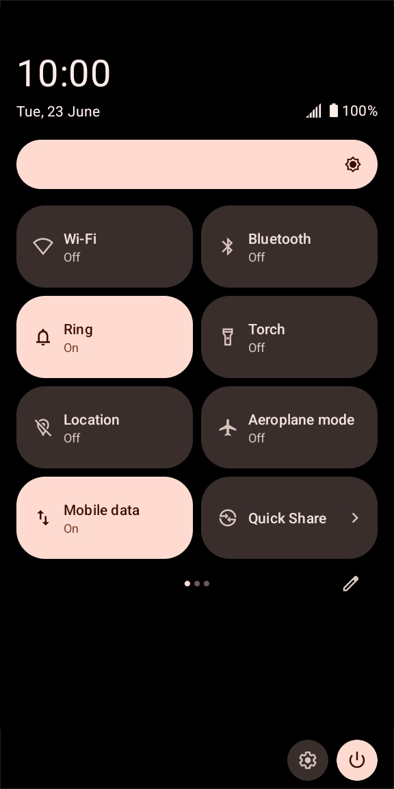 Press the settings icon. Press the settings icon.