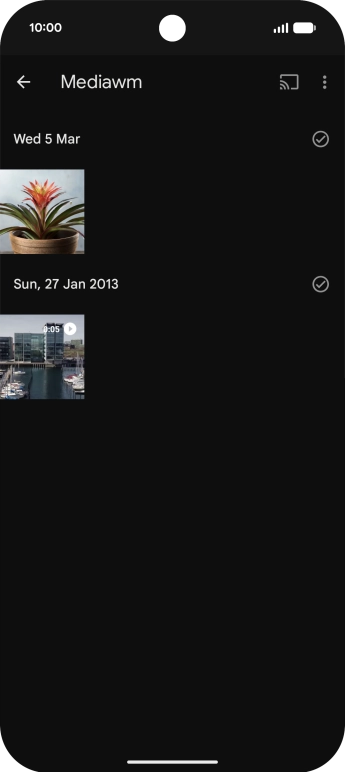 Go to the media content you want to cast from your phone.