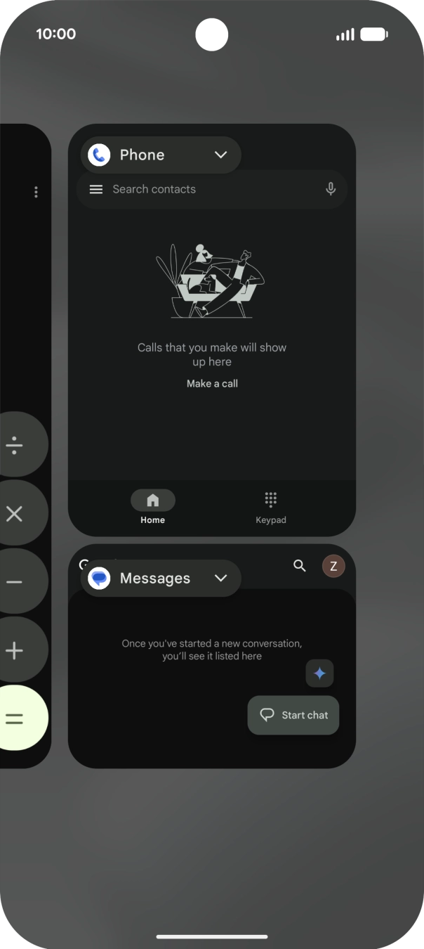Slide your finger upwards on the application group.