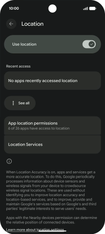 Press App location permissions. Press App location permissions.