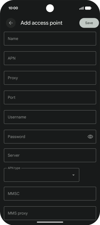Press Name and key in O2 UK Internet.