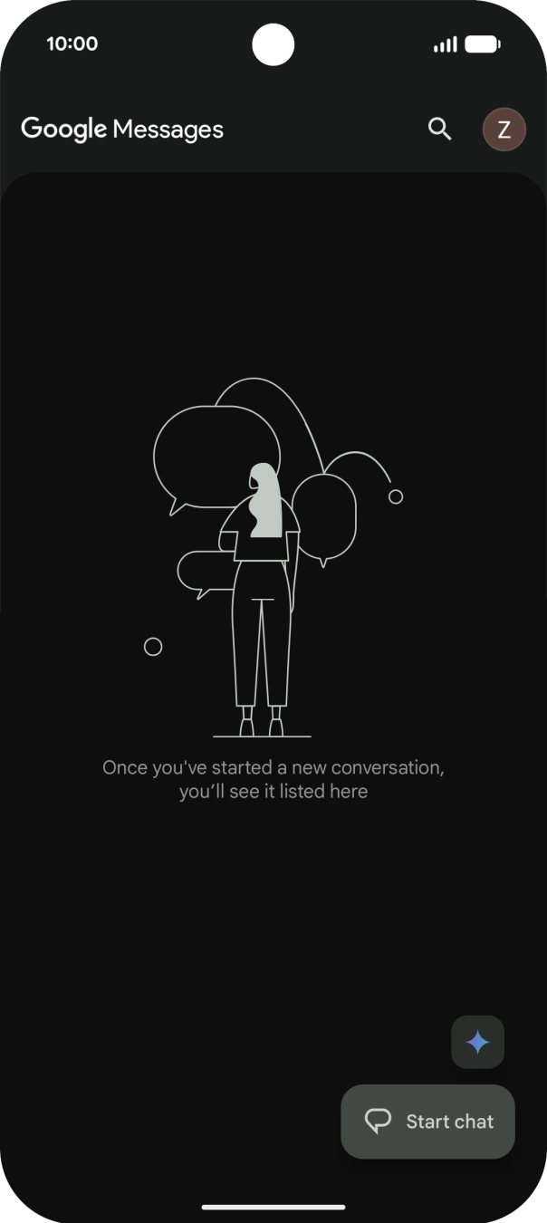 Press the profile icon.