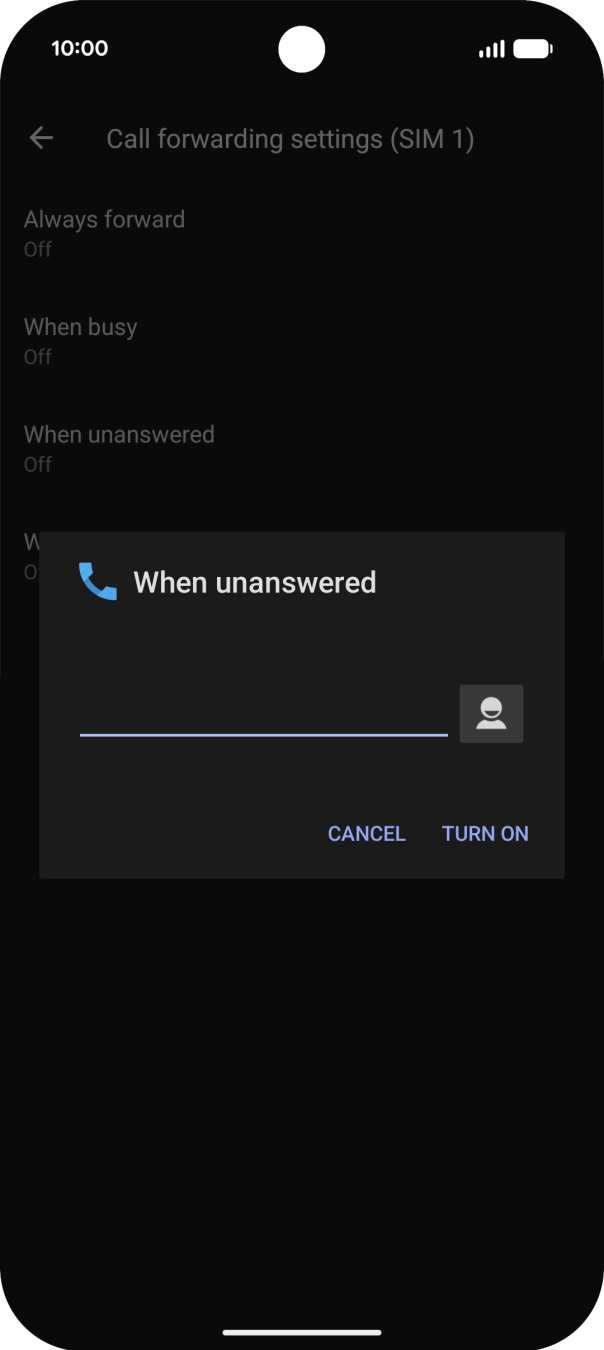 Key in 901 and press TURN ON.