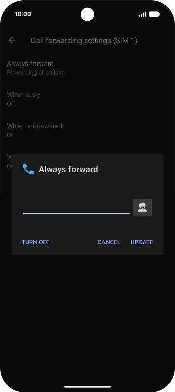 Press TURN OFF.