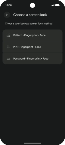 Press the required lock code and follow the instructions on the screen to create an additional lock code.