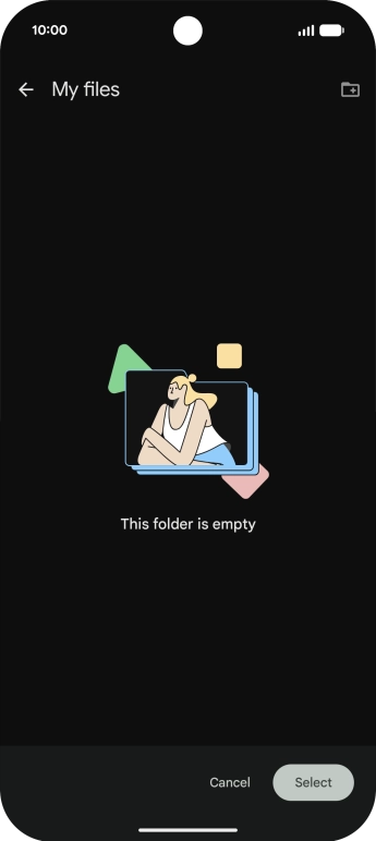 To create a new folder, press the new folder icon and follow the instructions on the screen to create a new folder. To create a new folder, press the new folder icon and follow the instructions on the screen to create a new folder.