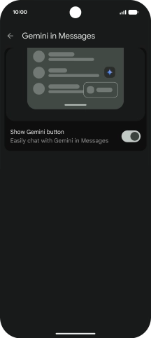 Press the indicator next to 'Show Gemini button' to turn on the function. Press the indicator next to 'Show Gemini button' to turn on the function.