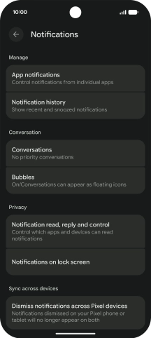 Press App notifications. Press App notifications.