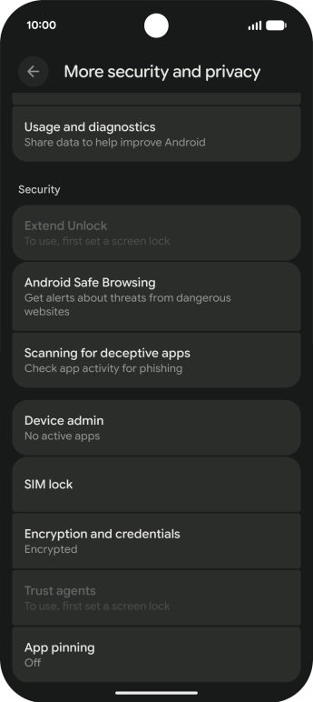 Press SIM lock.