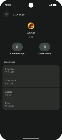 Press Clear cache.