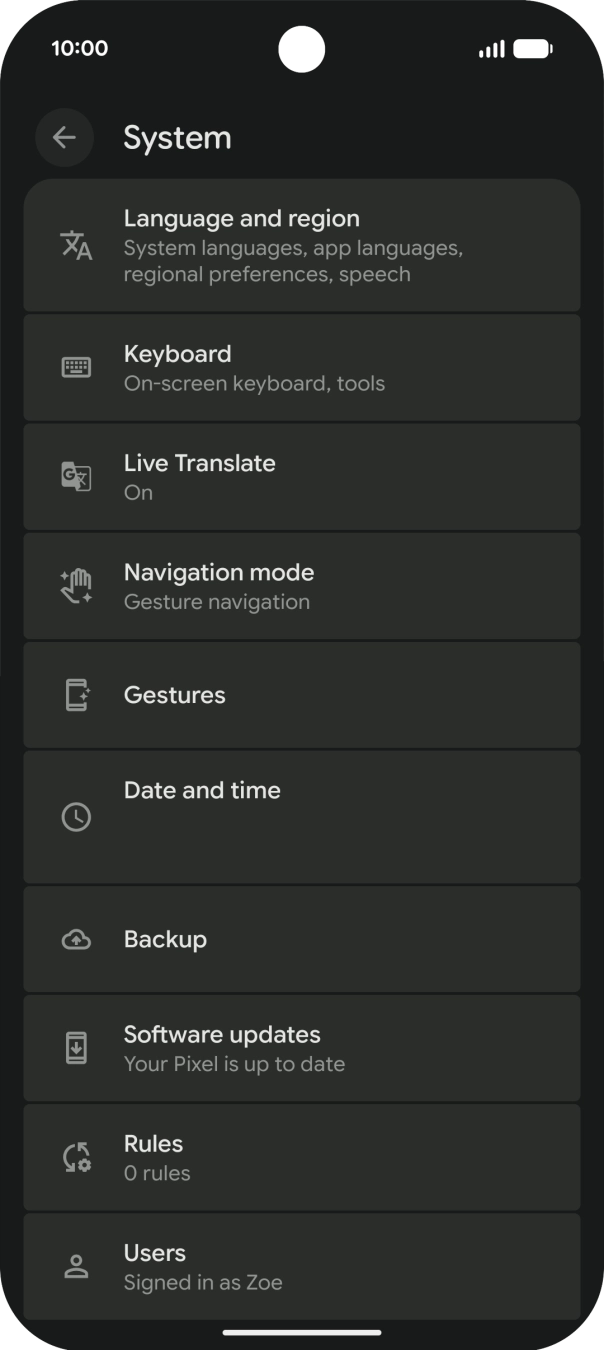 Press Date and time.